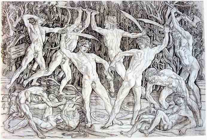 Pollauiolo's 'Battle of Ten Naked Men'
